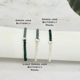 Stretchy dainty bracelets, elastic bracelets - 4.5mm Jade, 3.5-4mm pearl bracelets