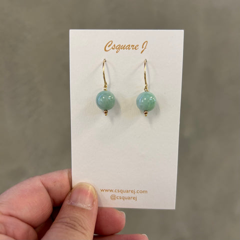 14k Gold filled - Dangling earrings - Jade